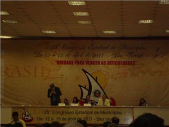 55° Congresso Estadual de Municípios, realizado na cidade de São Vicente-SP.
